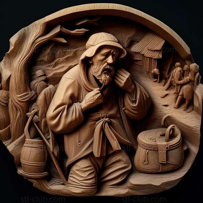 3D model Pieter Bruegel the Elder (STL)